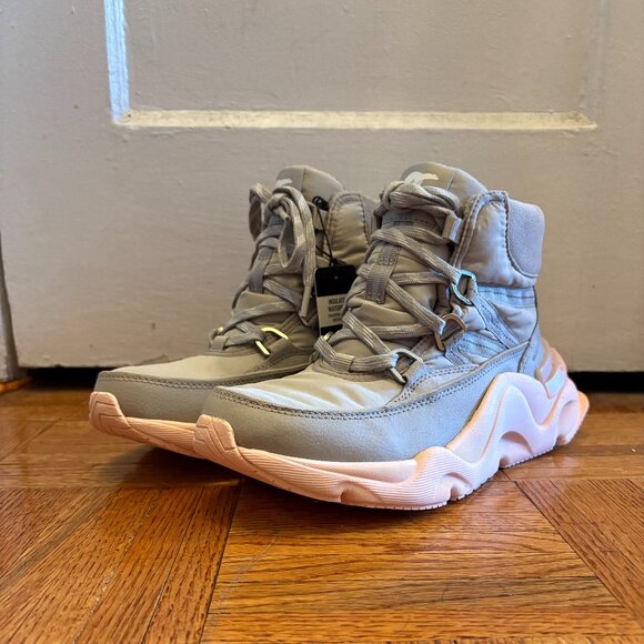 NWT Sorel Kinetic RNEGD Sport Boots - Waterproof, Insulated - Pink & Grey - Picture 2 of 8